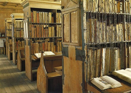 Book cupboards in Hereford Chained Library