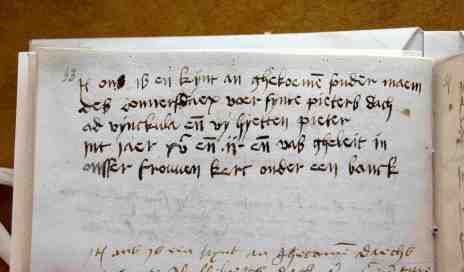 Erfgoed Leiden, HGW, Archiefnr. 519, Inv. nr. 3384, booklet entry 2 (dated 1492)